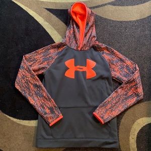 Dark Gray and orange Pull over size  youth XL